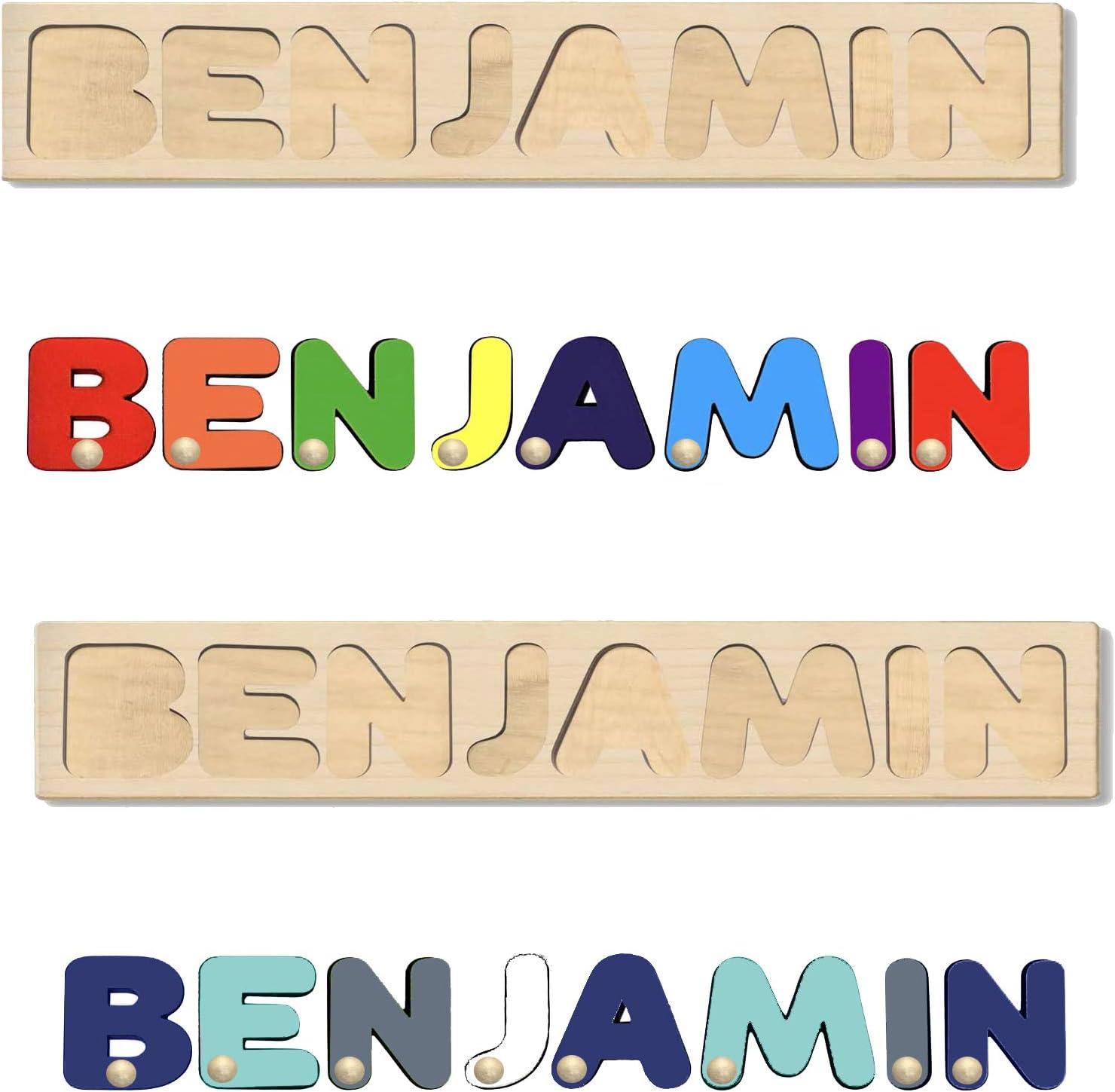 personalized name puzzle with pegs
