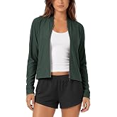 ODODOS Women's Performance Full Zip Track Jacket, Ultra Soft odSTRATUM Tech, UPF 50+ Stand Collar Athletic Top with Pockets
