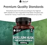 New Leaf Fibre Supplement Psyllium Husk 4000mg Acidophilus 180 cap UK view 5