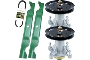 NICHEFLAG 46 inch Deck Rebuilt Kit for Husqvarna YTH22V46 YTH20K46 YTH21K46 YT46LS Includes 2X 587819701 Spindle Assembly 2X 