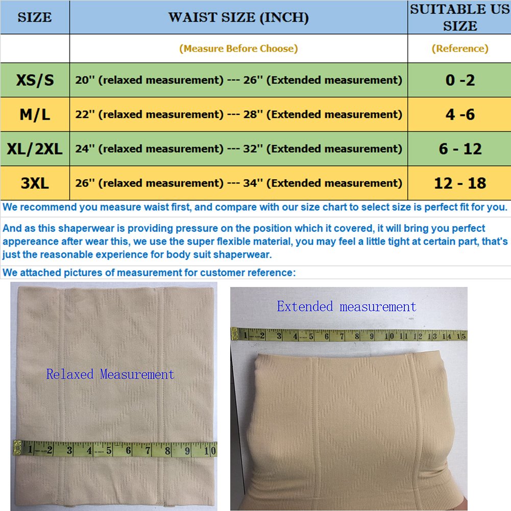 Miss-Loly Women\'s Postpartum Waist Trainer Belt Body Shaper Belly Wrap Compression Band Beige M/L