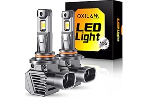 OXILAM HB3 9005 LED Bulbs, 1000% Ultra-Bright, Wireless Plug and Play, 3 Min Quick Install, 20 Years Lifespan, No Flicker, 99% Compatibility, Pack of 2