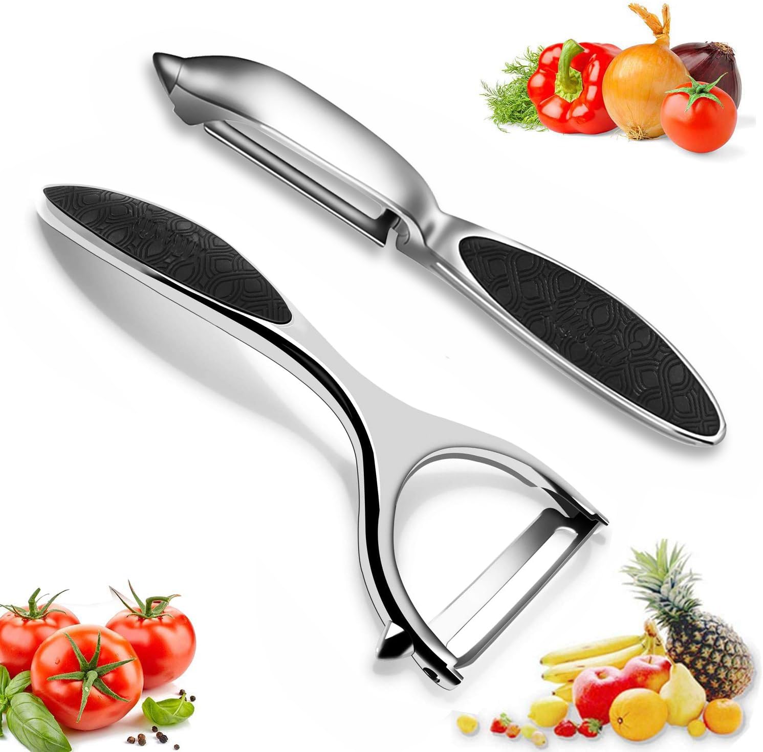 Potato Peelers Vegetable Peeler - Premium Stainless Steel Y-Shaped Rotatable Multifunctional Apple Peeler, Good Grip & Durable Peeling Tool for Kitchen, Vegetables, Fruits