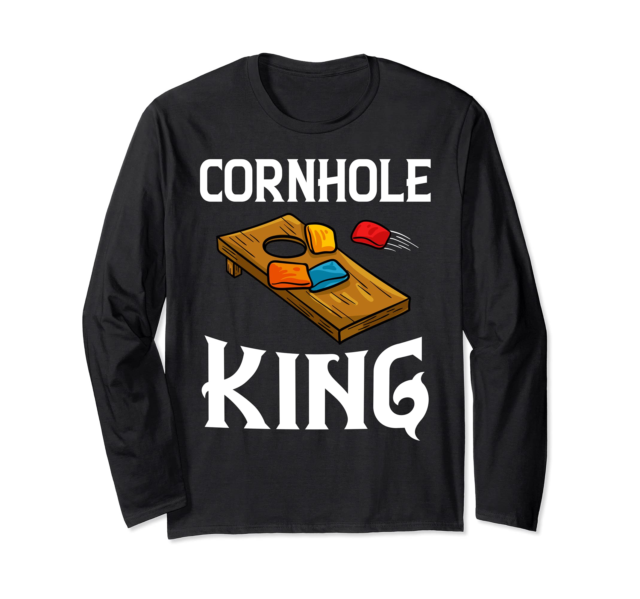 Cornhole Board Game Bags Rules Player Long Sleeve T-Shirt