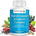 Premium Thyroid Support Herbal Supplement Complex with Iodine L Tyrosine Bladderwrack Kelp Selenium and Ashwagandha - Mood Enhancer Increase Energy Supplement for Thyroid Health - 60 Halal Capsules