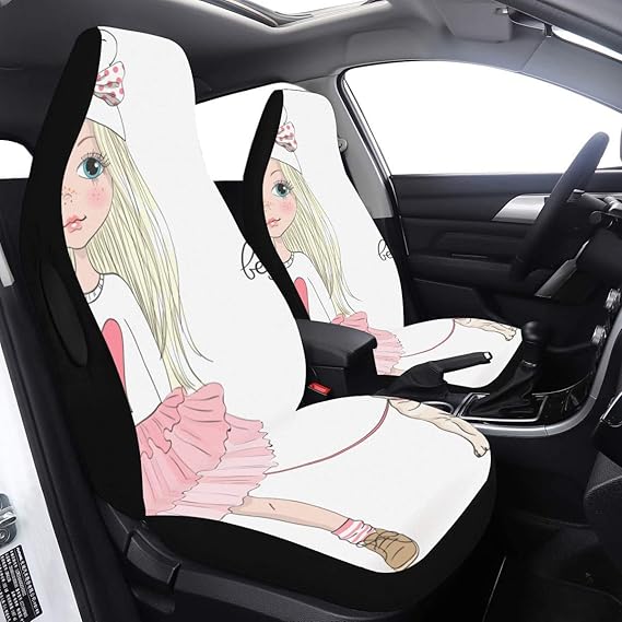 Car Seat Covers Elegant Beautiful Girl Seat Covers 2 Pcs