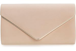 IXEBELLA Faux Suede Evening Bag for Women New Classic Velvet Formal Clutch Purse for Prom/Wedding/Black-Tie Events