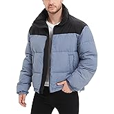 Flygo Mens Puffer Jacket Winter Coats Water Resistant Long Sleeve Zip Up Lightweight Quilted Down Jackets