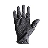 SHIELD GLOVES 1000 Pack Black Nitrile Disposable