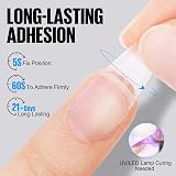 TOMICCA 4 in 1 Nail Glue Gel Kit Clear Tips 16ml 2pcs UV/LED view 4