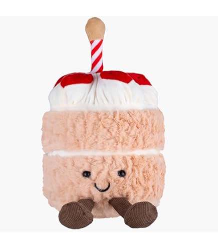 Amazon.com: Jellycat Amuseables Birthday Cake Stuffed Toy, 6