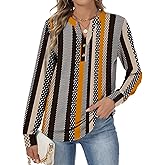 Lallabai Women's Long Sleeve Shirts Fall Button Henley Tunic Tops Dressy Casual Blouses 2026 T-Shirts Outfits Fashion Clothes
