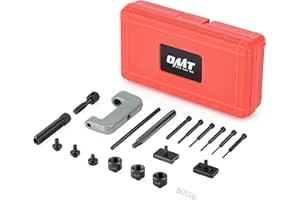 Orion Motor Tech 19pc Chain Breaker Tool Kit with C Frame 3 Anvils 5 Break Tips, Dirt Bike ATV Motorcycle Chain Breaker Chain Link Removal Tool Chain Repair Tool for Cam and 25 to 630 Chains