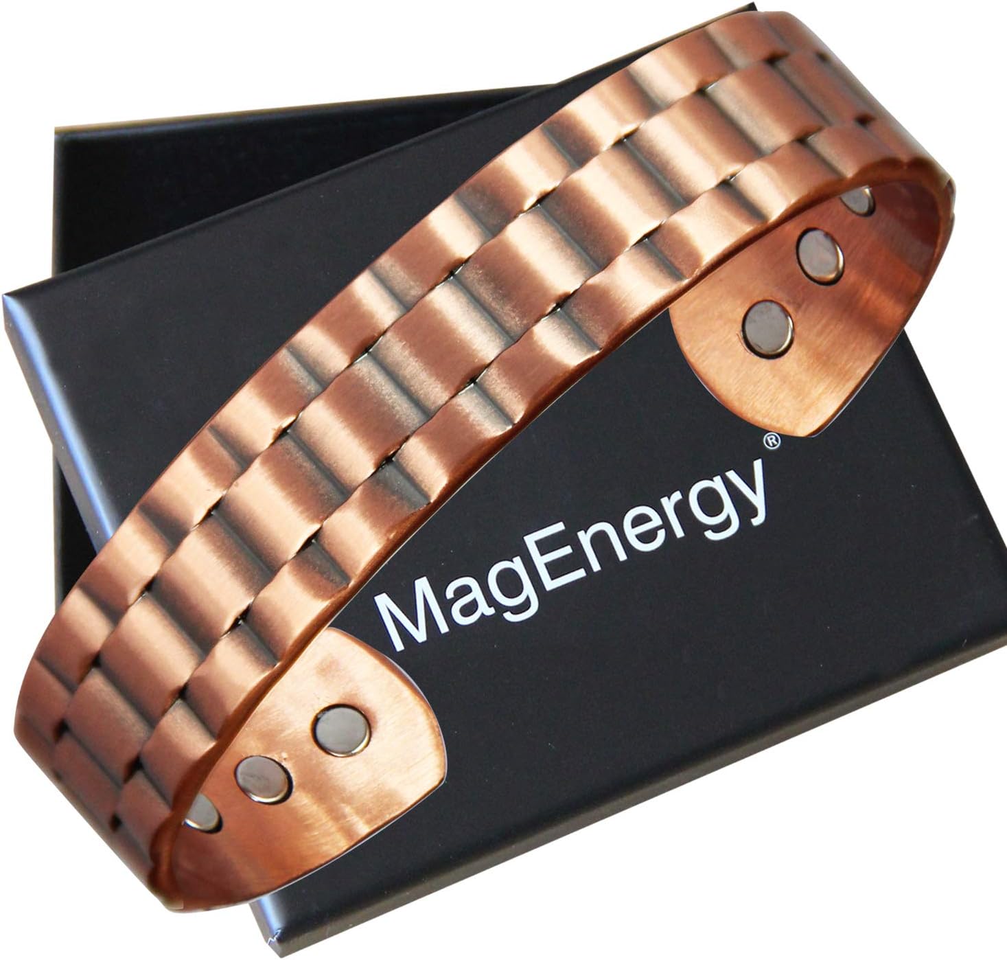 Mens Copper Bracelet 99.9% Pure Copper Magnetic Bracelet with 6 Powerful Magnets for Effective Joint Pain Relief, Arthritis, RSI, Carpal Tunnel: Health & Personal Care