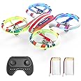 BEZGAR HQ051 Drone for Kids - RC Mini Drones Indoor LED Quadcopter with 3D Flip and Headless Mode, Full Protect Propeller for Beginners, 2 Batteries & Remote Control, Easy to fly Boy Girls Adults Gift