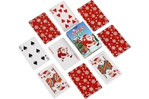 Playing Cards Christmas Edition – Holiday Poker Deck | Decorative Santa Reindeer Tree Pattern, Fun Family Party Game Cards, S