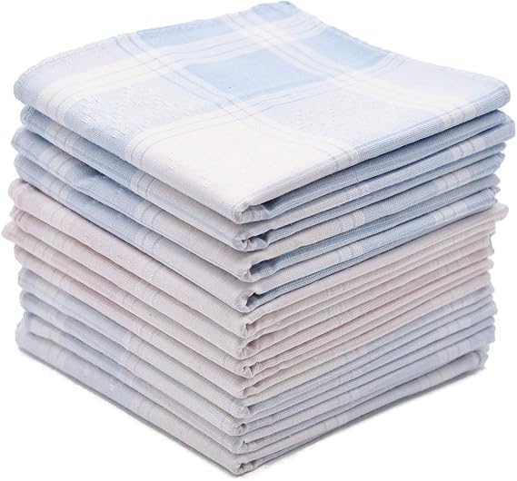 Large Soft Cotton Handkerchiefs for Men with Elegant Pattern in