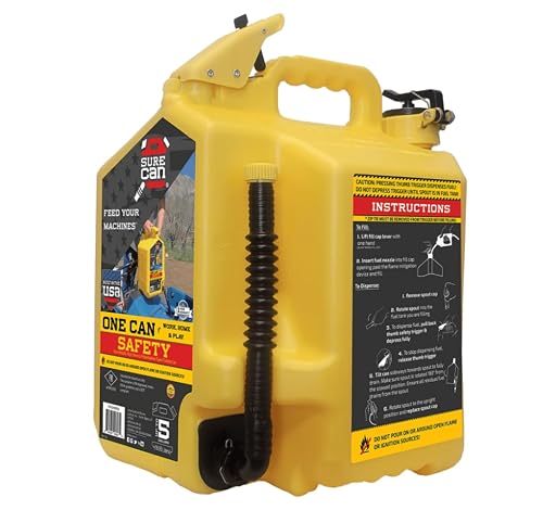 SureCan 5 Gallon Type II Storage Container – Self-Venting Spout & Thumb ...