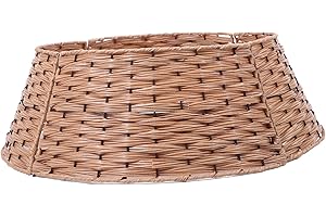 Homoyoyo Christmas Tree Skirt for Xmas Tree Base Cover Brown Small Decorative Collar for Holiday Festive Home