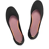 Frank Mully Women’s Ballet Flat Shoes Knit Dress Shoes Round Toe Slip On Ballerina Flats for Woman Low Wedge Comfort Soft
