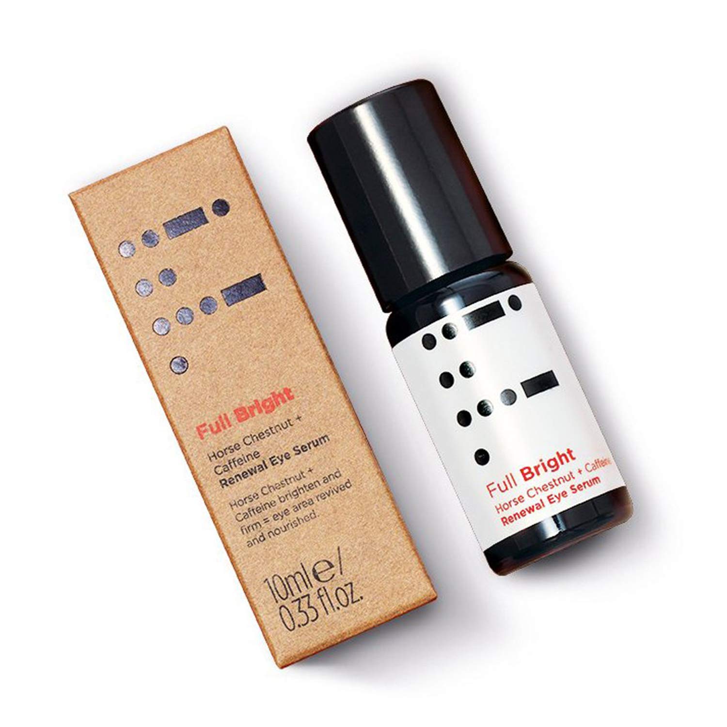 Five Dot Botanics Full Bright Renewal Eye Serum (10ml), Vegan with Horse Chestnut & Caffeine, Anti-Aging, reduces wrinkles, for both men & Women. 5 ingredients, no less