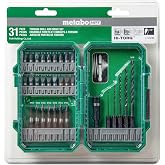 Metabo HPT Drill and Drive Bit Set | 31 Piece | 115743M | Torsion Zone Design | 1/4-Inch Hex Shank | Impact-Rated Bits | Magnetic Holder | Black Oxide Coating | Storage Case Included