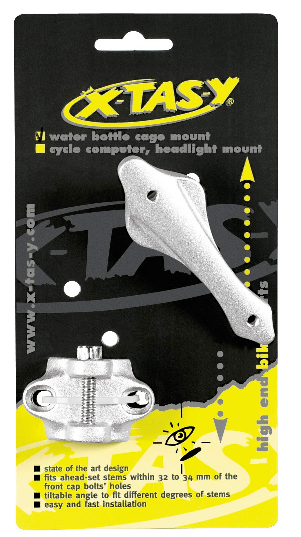 XtasY Unisex - Adult Cover Cap for Bottle Holder, Water Bottle Holder on Stem Adapter, Silver