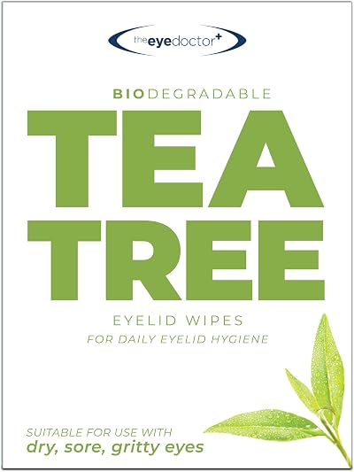 The Eye Doctor Tea Tree Eyelid Wipes 20 Gentle Biodegradable Clean Soothe Dry