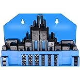 HFS(R) 58 Pieces 5/8" T-Slot Hold Down Clamp Clamping Set Kit for Use with Bridgeport mills (5/8" Slot 1/2"-13 Stud)