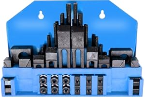 HFS(R) 58 Pieces 5/8" T-Slot Hold Down Clamp Clamping Set Kit for Use with Bridgeport Mills (5/8" Slot 1/2"-13 Stud)
