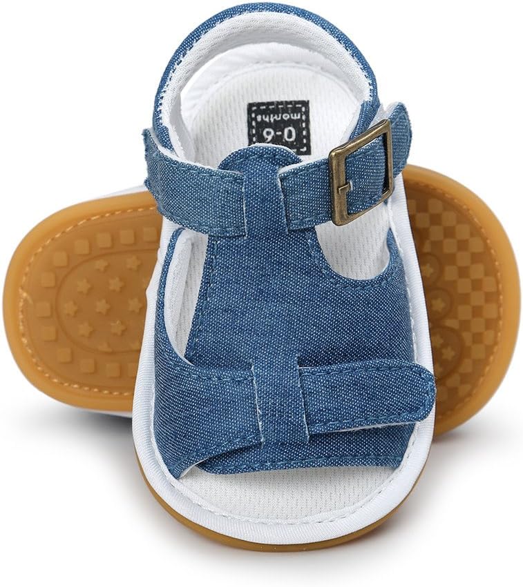 Toddler Baby Boys Girls Flower Crib Shoes Soft Sole Flat Sandals