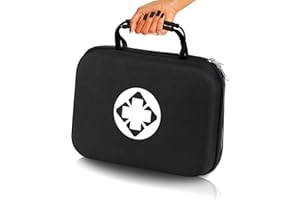 300PCS Home First Aid Kit for Hiking Car Travel Emergency Kit First Aid Bag Outdoor Backpacking Gear for Disaster Preparedness Black Monoki