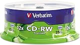Verbatim CD-RW 80min 700MB 4x-12x High Speed Branded 25pk Spindle view 1