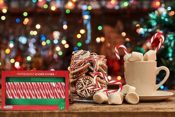 FRUIDLES 12-PACK CHRISTMAS 5 INCH CANDY CANES SUCKERS, PEPPERMINT FLAVOR, INDIVIDUALLY WRAPPED (12-PACK)