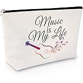 Music Lover Gift for Teen Girls Makeup Bag Music Gift for Women Daughter Appreciation Gift for Music Teacher Singer Cosmetic Bag Musician Birthday Gift Graduation Christmas Gift Travel Cosmetic Pouch