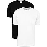 Shaka Wear Men's Cotton T-Shirt – Heavyweight Soft Retro Short Sleeve Crew Neck Plain Tee Top Tshirts Regular Big Size