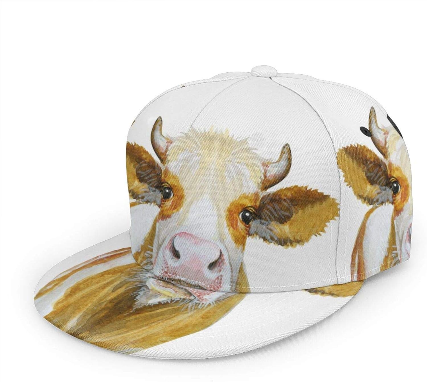 IBILIU Cow Hat Baseball Cap for Women Men,Watercolor Cow Farm Animal