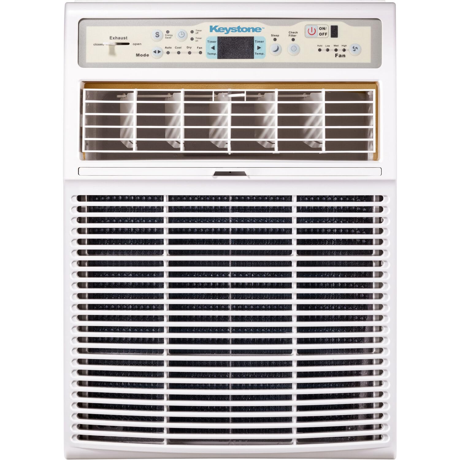 Keystone 8,000 BTU Slider Window Air Conditioner and Dehumidifier, 115V Air Conditioner Window Unit for Bedroom, Living Room, and Small-Medium Sized Rooms up to 350 Sq.Ft., 4-Way Air Direction Control