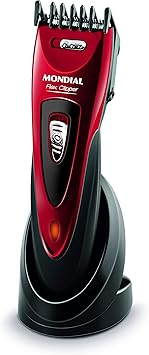 Cortador de Cabelos Flex Clipper, Mondial, CR-04, Vermelho/Preto 