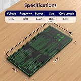 iPower 25x52cm Waterproof Heating Pad for Seedling Germination - UK Plug view 2