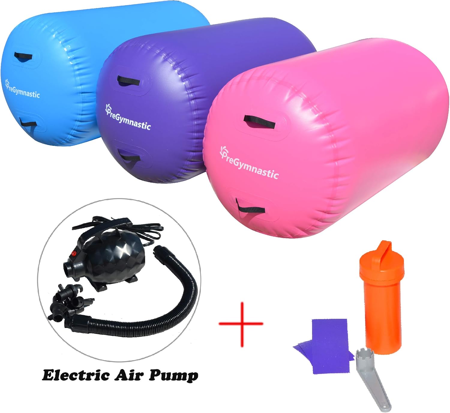 PreGymnastic 10ft, 13ft, 16ft, 20ft, 26ft, 33ft, 39ft Airtrack Tumbling Mat 4in, 8in, 12in Thickness P3, Inflatable Gymnastics Mat with Electric Air Pump : Sports & Outdoors