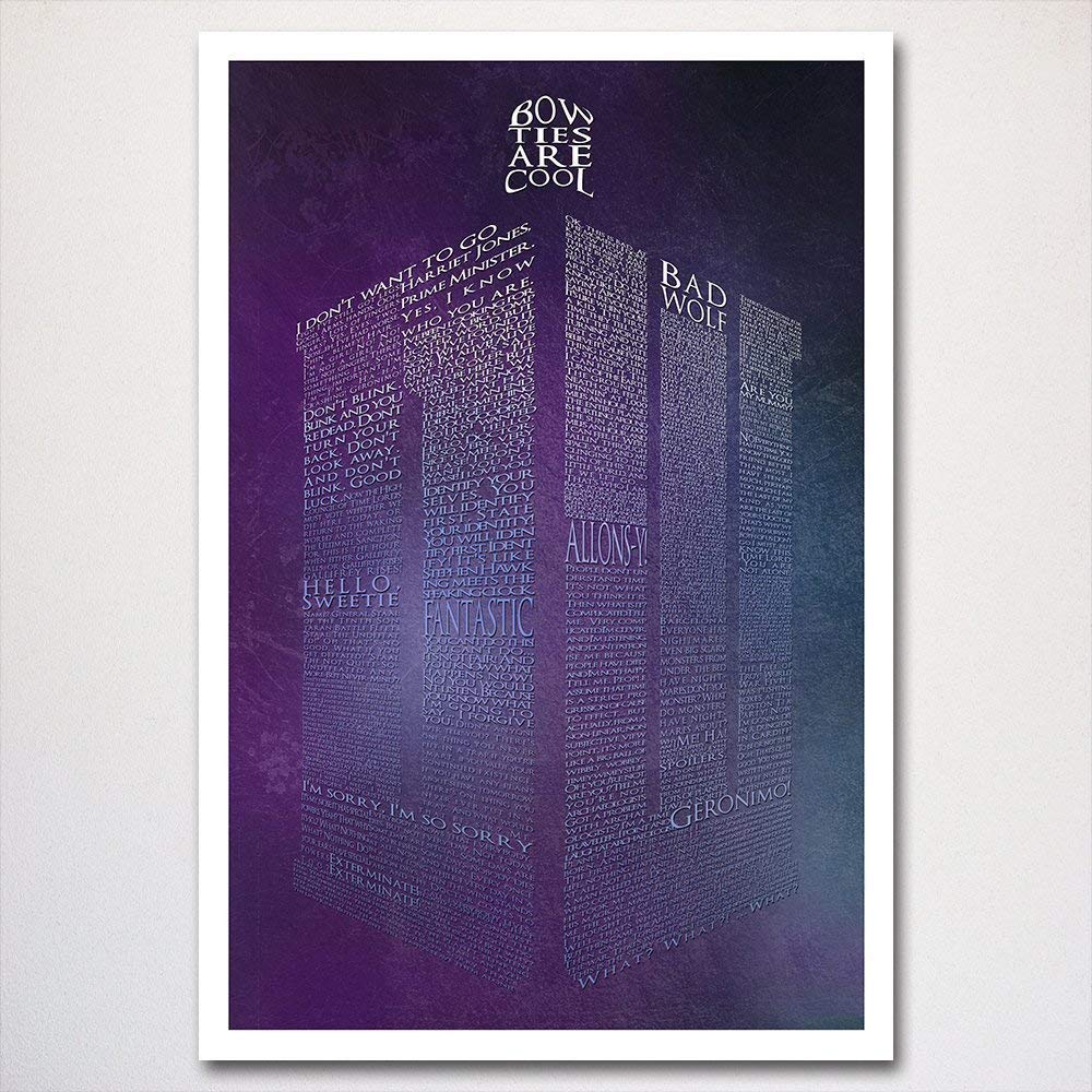 Amazon Com Doctor Who Tardis Word Art Poster Typography Art