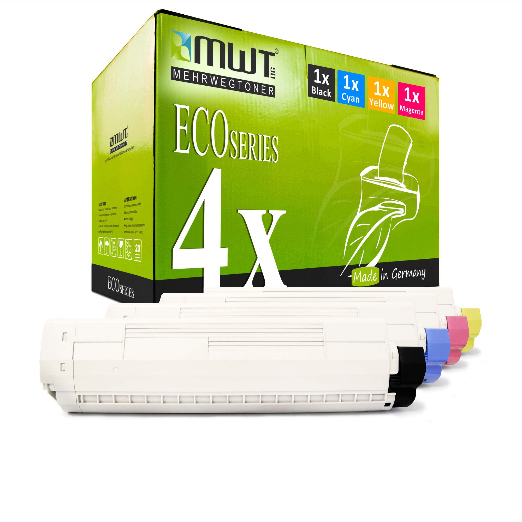 4x Kraft Office Supplies toner cartridge compatible for Oki C 810 830 CDTN DN N DTN replaces Druckerpatronen Patronen