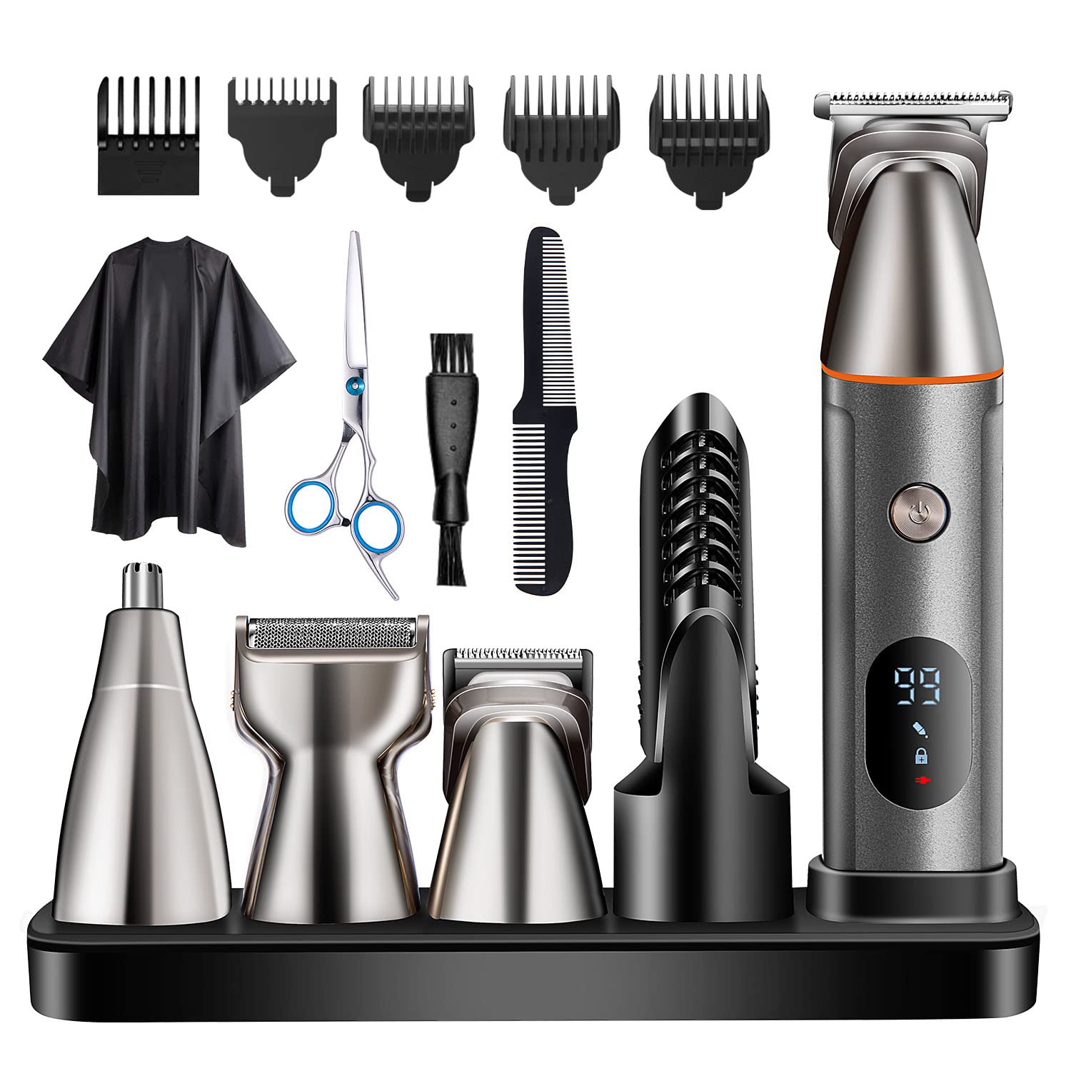 Beard Trimmer for Men, Multifunctional Hair Clippers, Mens Electric Clipper Suitable for Mustache Body Nose Ear Facial, Waterproof Precision Trimmers Machine