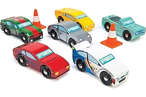 Le Toy Van Motors, Planes & Garages, Montecarlo Sports Cars Premium Wooden Toys for Kids Ages 3 Years & Up