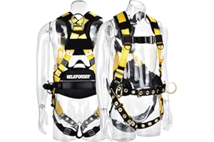 WELKFORDER 3D-Rings Industrial Fall Protection Safety Harness With Waist Tounge Buckle | Leg Tounge Buckles | Waist & Shoulde