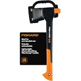 Fiskars X11 Splitting Axe 17", for Small Logs, Kindling &amp; One-Handed Use | Perfect for Camping in the Outdoors, Insert-Molded Forged Forged Steel Head, Shock-Absorbing Handle with Non-Slip Grip