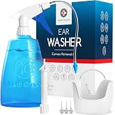Medi Grade Ear Wax Removal Kit, 300ml Ear Washer Bottle, Basin and Tips | Ear flushing kit for adults, ear irrigation spray bottle with quad stream tip, gentle ear cleaning