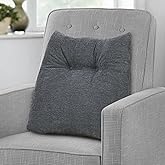 Shinnwa Lumbar Support Pillow for Office Chair, Memory Foam Back Support Pillow for Back Pain Relief, Car, Chair and Couch, 17.5x15x4.5in, Charcoal