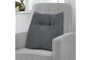 Shinnwa Lumbar Support Pillow for Office Chair, Memory Foam Back Support Pillow for Back Pain Relief, Car, Chair and Couch, 17.5x15x4.5in, Charcoal